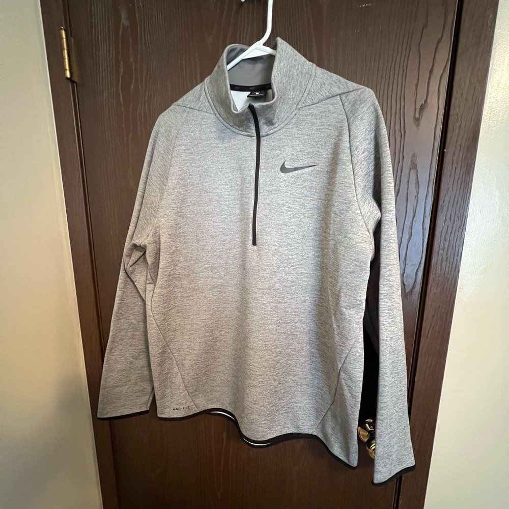 Nike Dri-Fit Quarter Zip Pullover Grey Large